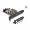 PCI Express x4 card DELOCK 90345 with 2 external USB Type-C ports