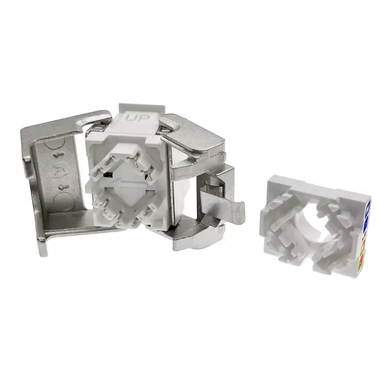 Keystone module Alantec MB005-1 Flat Stainless Steel RJ-45, female, Cat6a, AWG 22/24