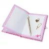 Memo pad nice Tweed diary 19147 with sequin heart cover, pocket size