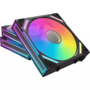 ALPENFÖHN Wing Boost 4 120mm ARGB PWM Case Fans - 3 Pack Black