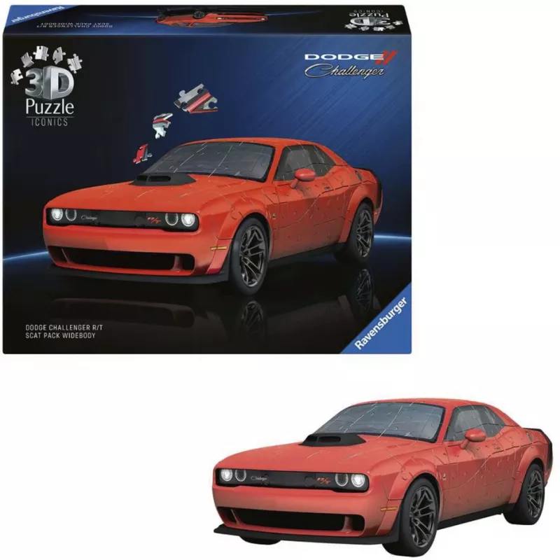 3D puzzle Ravensburger Dodge Challenger R/T Scat Pack Widebody – Iconics series, model replica