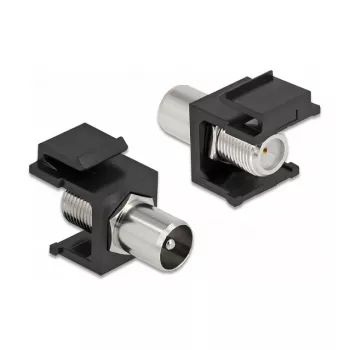 Keystone Module IEC male to F female black DeLOCK 86857