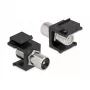 Keystone Module IEC male to F female black DeLOCK 86857