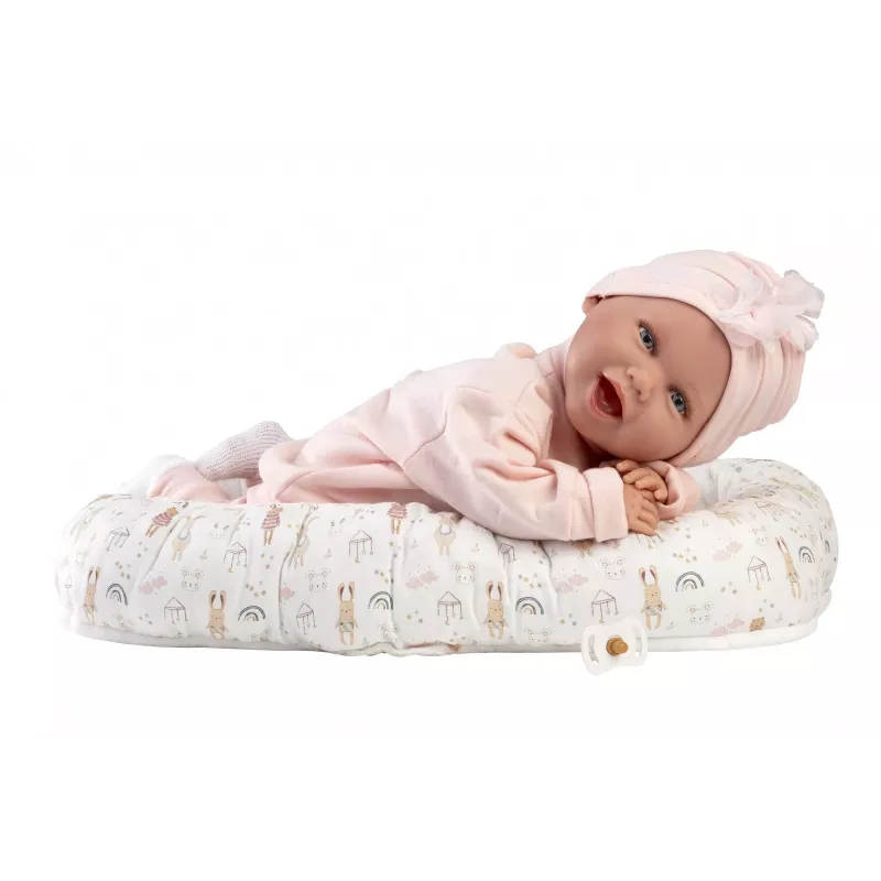 Baby doll Llorens Mimi Baby 42 cm — realistic face, laughs, soft body