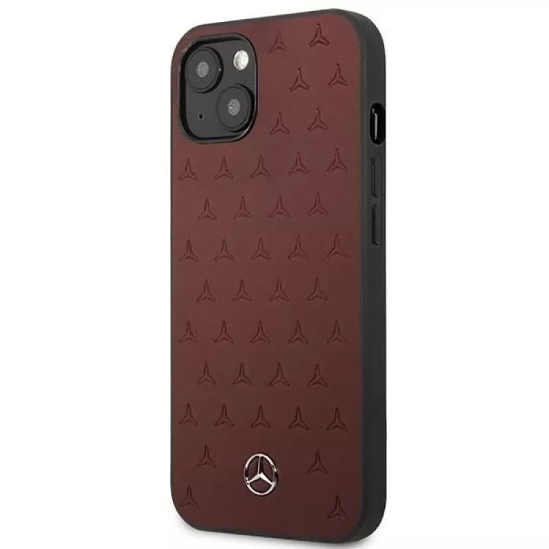 Mercedes MEHCP13SPSQRE iPhone 13 mini 5,4 Red/red hardcase Leather Stars Pattern