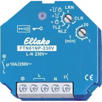 DIN-rail relay module Eltako FTN61NP-230V 30100130 — 230V AC, 16A switching