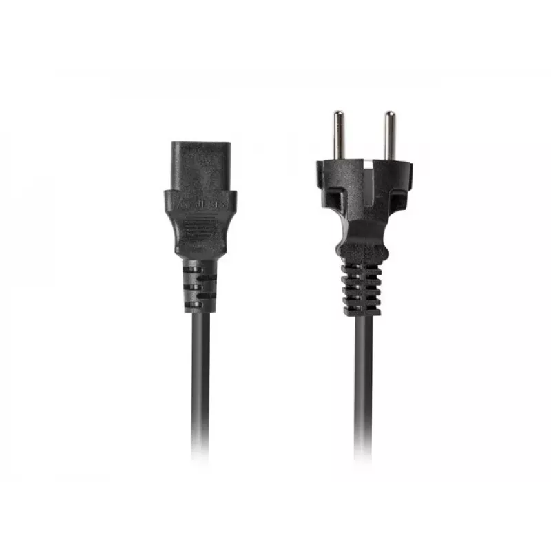 Power cable LANBERG CEE 7/7 to C13 (C320) 1.8 m, straight, black
