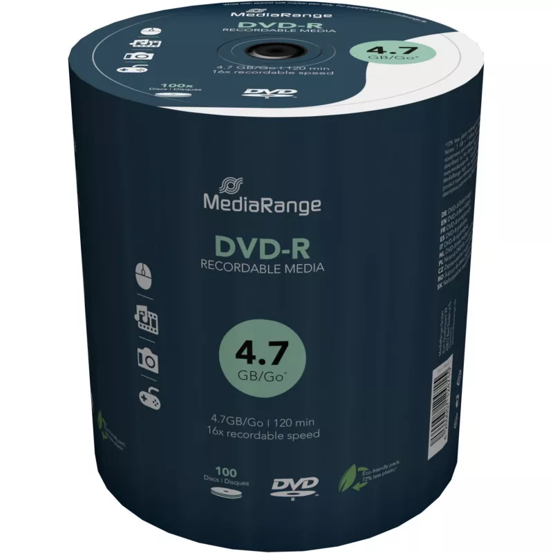 MediaRange MR442 blank DVD 4.7 GB DVD-R 100 pcs