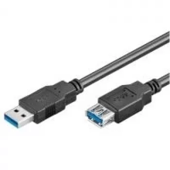 Wentronic Goobay USB 3.0 SuperSpeed Extension Cable, Black, 1.8 m - USB 3.0-Plug (Type A) > USB 3.0-Socket (Type A) (93998)