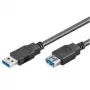 Wentronic Goobay USB 3.0 SuperSpeed Extension Cable, Black, 1.8 m - USB 3.0-Plug (Type A) > USB 3.0-Socket (Type A) (93998)