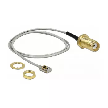 Coaxial Cable DeLOCK 89930 0.2m SMA MHF I LK Black Grey