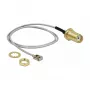 Coaxial Cable DeLOCK 89930 0.2m SMA MHF I LK Black Grey