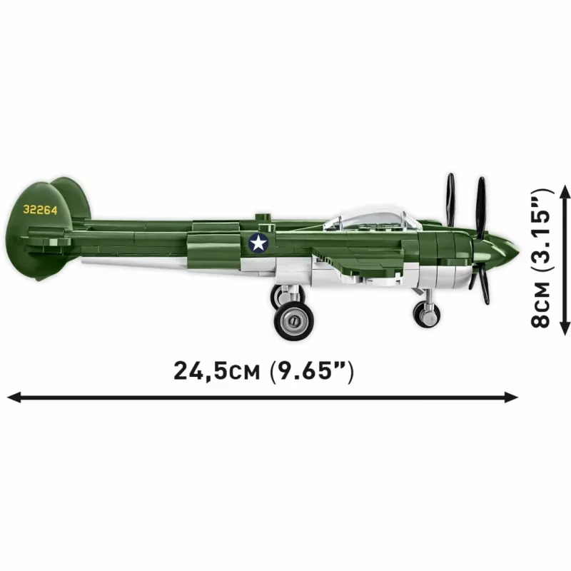 COBI Lockheed P-38 Lightning. Product type: Building blocks, Recommended age (min): 7 yr(s), Theme: Armed Forces, Number of pieces: 332 pc(s)