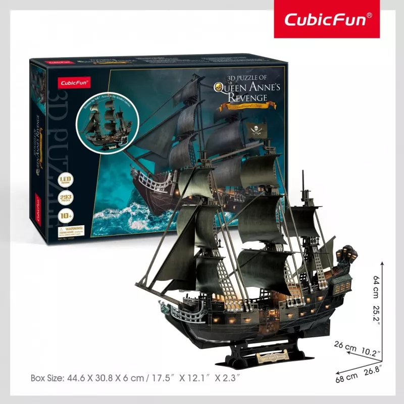 3D LED Puzzle Queen Annes L522H — decorative illuminated model kit with LED lighting