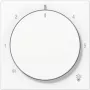 Wall plate / switch cover JUNG A1749BFWW — white thermoplastic, glossy finish, single-gang