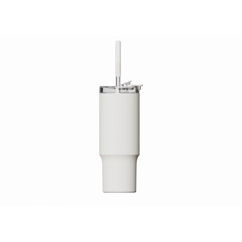 Thermal straw mug Xiaomi Straw Mug White 1 L — stainless steel interior, leakproof, 240×132×97 mm