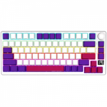 LORGAR KBP7075W, Wireless 75% Mechanical Gaming Keyboard Pro, White, EN layout