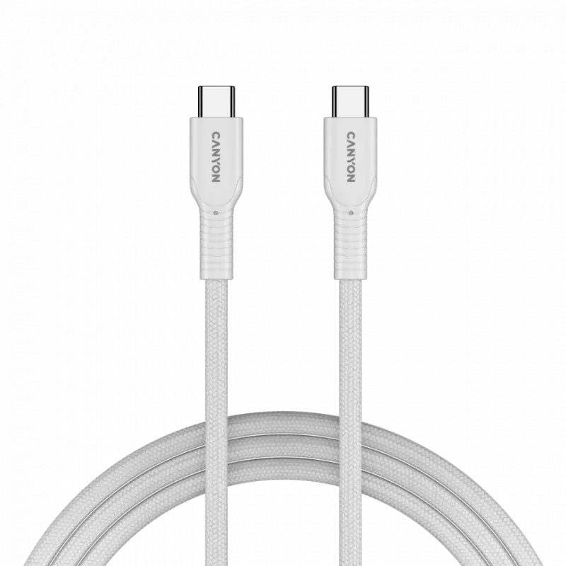 CANYON cable OnWire 60CL C-C 60W COLOR Braided 1m White