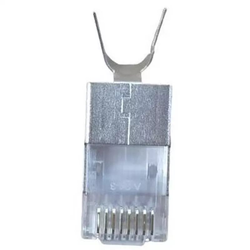 Shielded RJ45 plug EQUIP Cat 8.1, male, silver, 50 pcs, 11.7×22.5 mm, 3.7 g