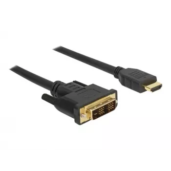 Video cable adapter DeLOCK 85582 1 m HDMI Type A DVI-D Black