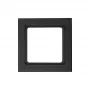 Wall plate / switch cover berker 10116096, screwless plastic, black, 1 pc