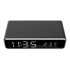 Digital alarm clock GEMBIRD DAC-WPC-01 with LCD display, black aluminum housing, AC powered