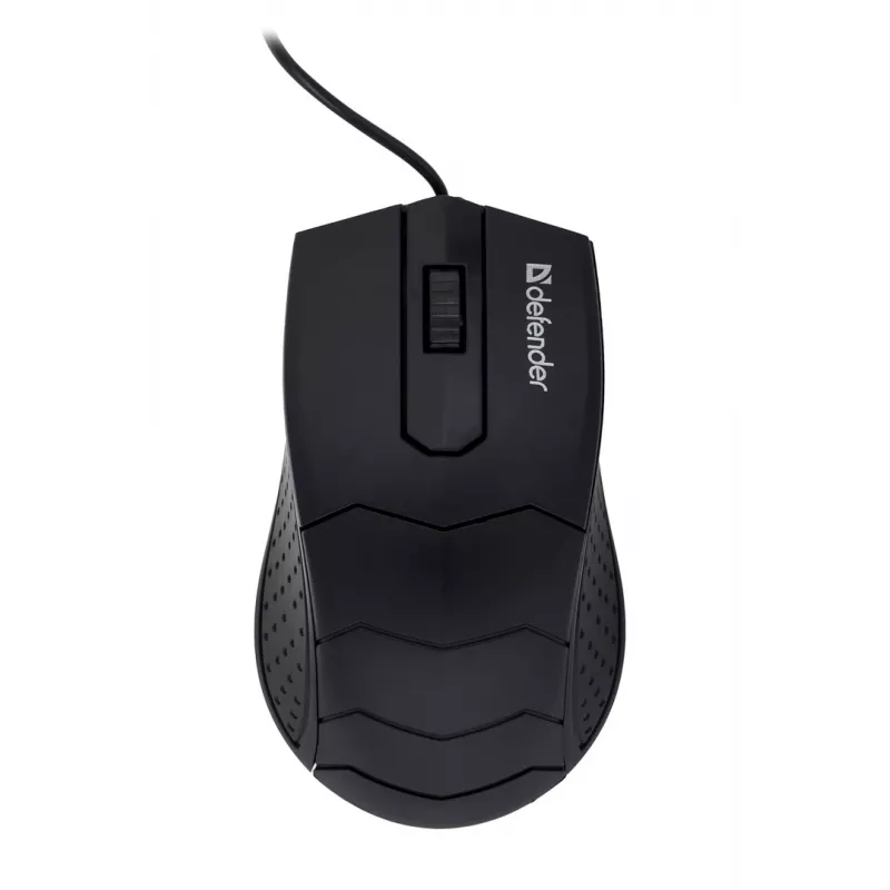 Optical Ambidextrous Mouse DEFENDER HIT MB-530 — 1000 DPI, USB Type-A, Black, 1.5 m cord