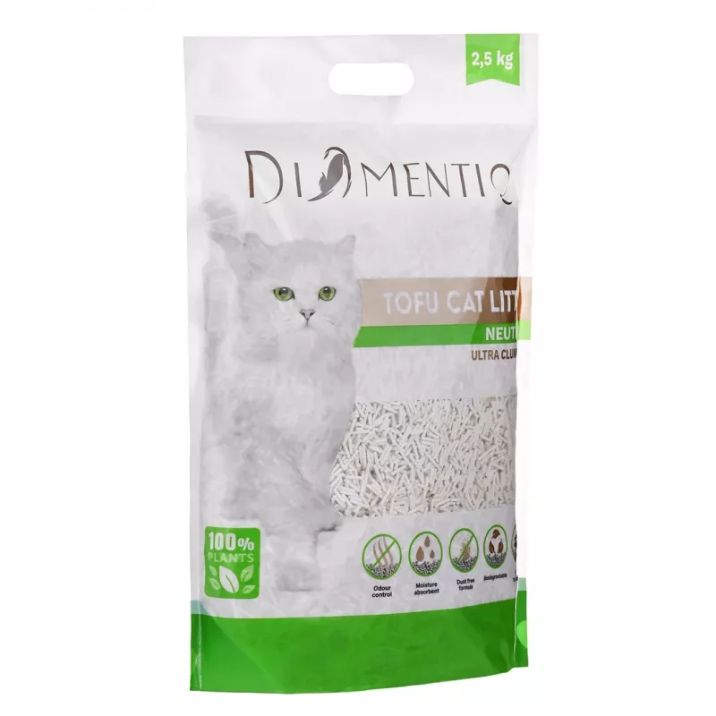 DIAMENTIQ Tofu Neutral Ultra clumping - plant-based litter - 2.5 kg