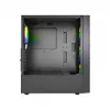 PC Case GEMBIRD Fornax 4300 Midi Tower ATX, tempered glass, 2x3.5 inch bays, 3x2.5 inch bays, ARGB fans support, USB 3.2 Gen1