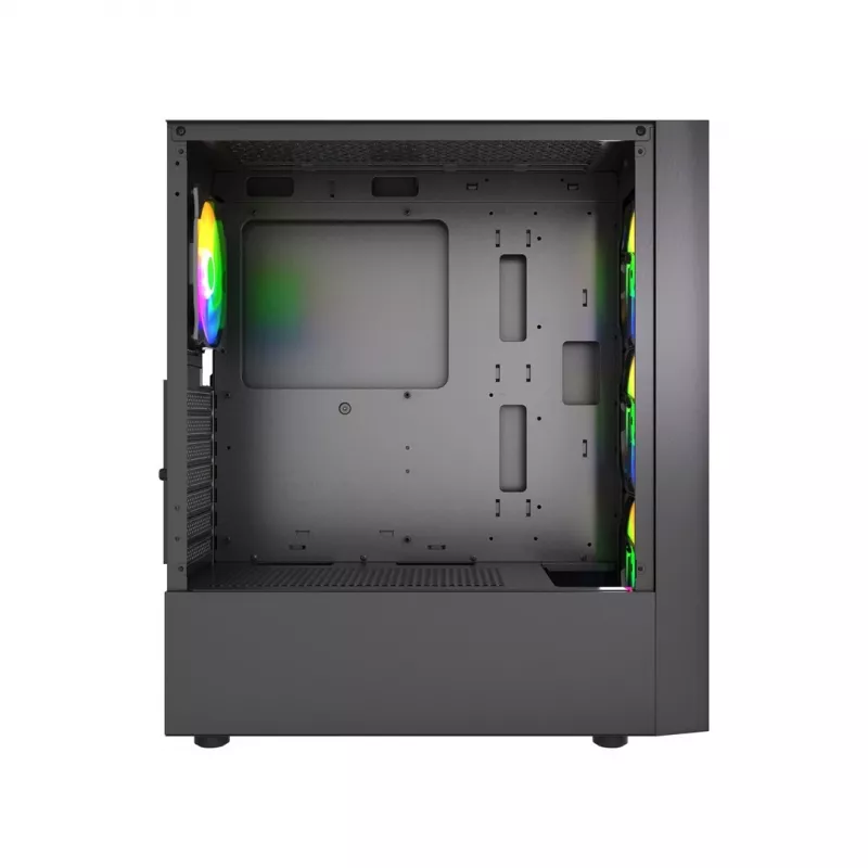 PC Case GEMBIRD Fornax 4300 Midi Tower ATX, tempered glass, 2x3.5 inch bays, 3x2.5 inch bays, ARGB fans support, USB 3.2 Gen1