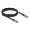 USB Cable DeLOCK 81192 USB4 Gen 2x2 2m USB C Black Grey