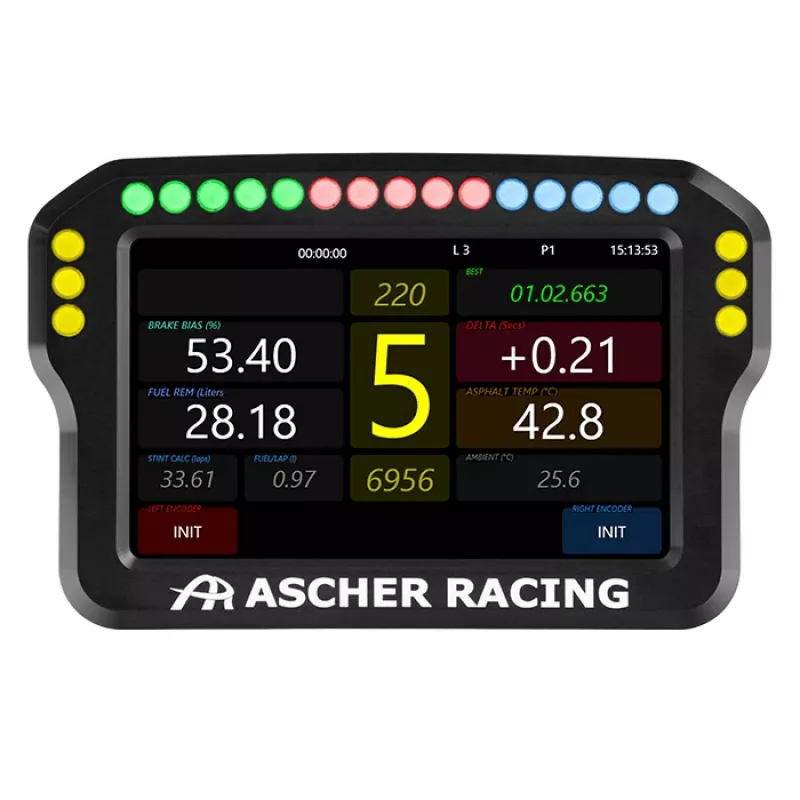Steering wheel dashboard Ascher Racing 4 inch model 76080028 for sim racing setups