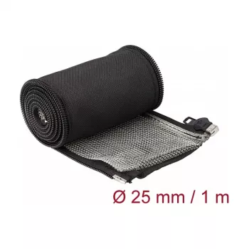 DeLOCK EMI Shielding braided sleeve 1m x 25mm black