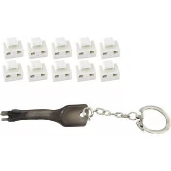 Port blocker ShiverPeaks 08-01036 RJ-45 White with Key