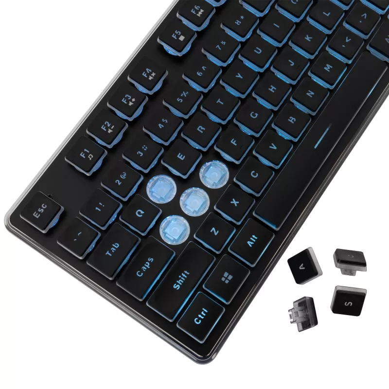 Mechanical Gaming Keyboard White Shark Tachi Black US layout RGB Backlit