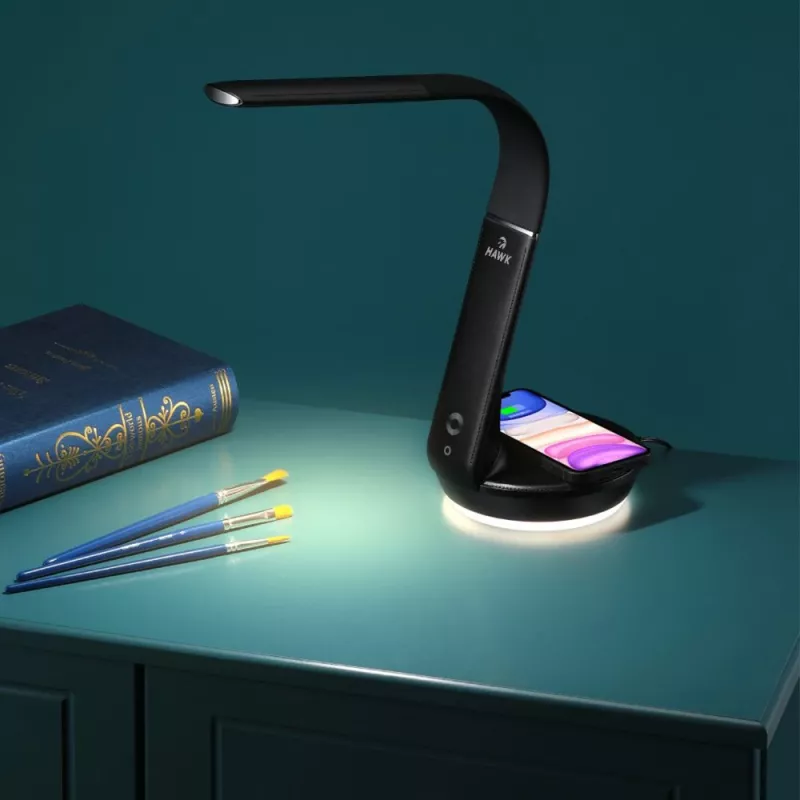 Table lamp Hawk HW-LAMP02 Black — adjustable brightness, adjustable arm