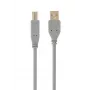 USB 2.0 A-plug B-plug 6ft cable, grey color