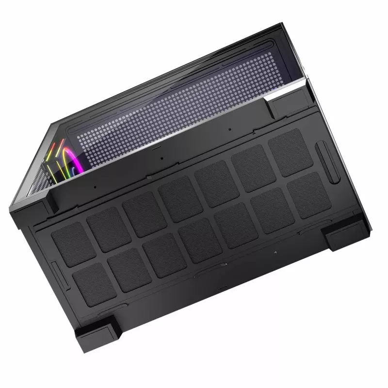 PC Case MODECOM Volcano Stellar 5F ATX Midi Tower, tempered glass, 5 preinstalled fans, USB‑C, supports microATX/ATX, max GPU 420mm, CPU cooler height 175mm