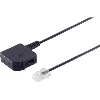 Telephone adapter ShiverPeaks 71041-1 8/4 Western plug to TAE U coupling
