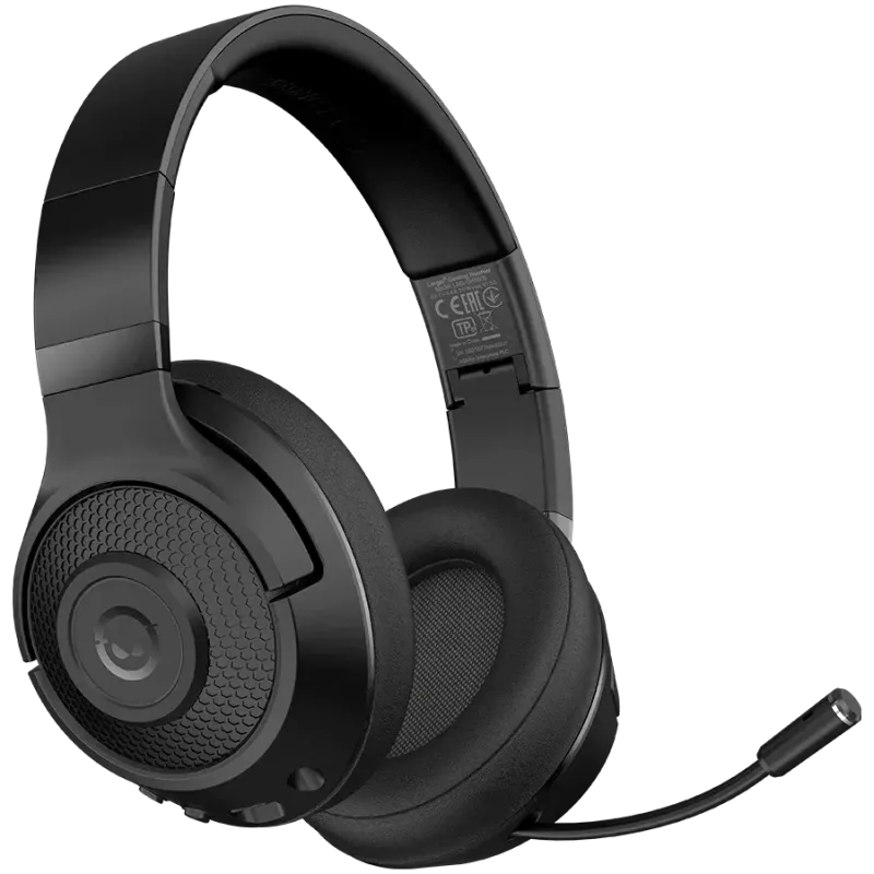 LORGAR Noah 500, Wireless Gaming headset with microphone, JL7006, BT 5.3, battery life up to 58 h (1000mAh), USB (C) charging cable (0.8m), 3.5 mm AUX cable (1.5m), size: 195*185*8