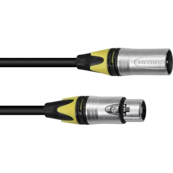 XLR cable PSSO 3-pin 20 m black with Neutrik connectors