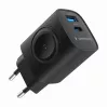 USB-A USB-C charger 20W PowerDelivery Quick Charge 3.0, black