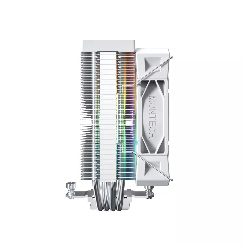 Air cooler Montech NX400 ARGB 120 mm White — 270 W TDP, FDB, 156×74×120 mm