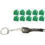 RJ45 port blocker ShiverPeaks BS08-01031 green — set with 10 locks and 1 key