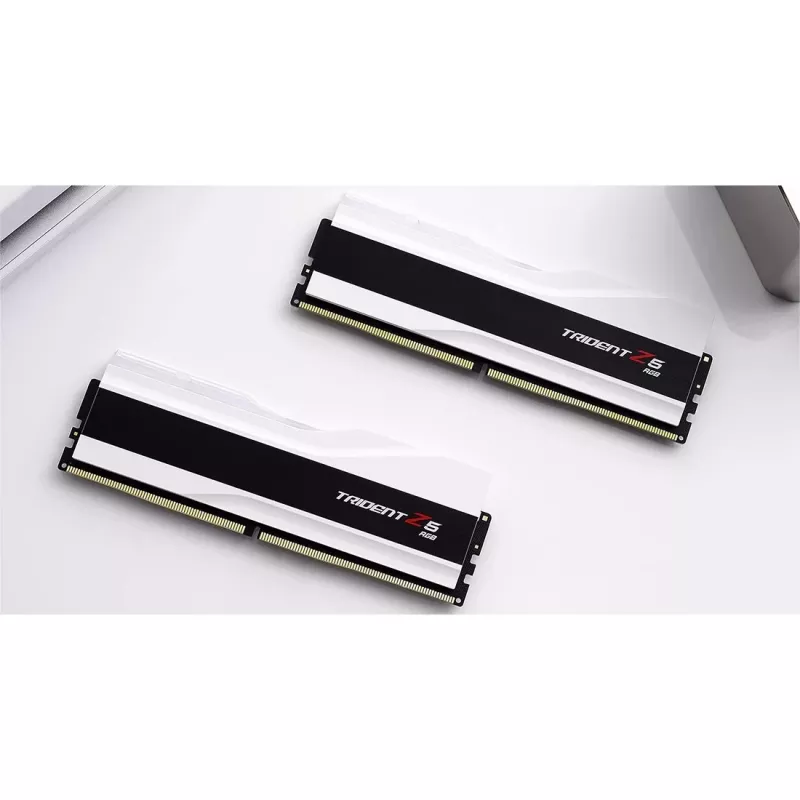 DIMM 64 GB DDR5-6000 (2x 32 GB) Dual-Kit, Arbeitsspeicher weiß, F5-6000J3040G32GX2-TZ5RW, Trident Z5 RGB, INTEL XMP