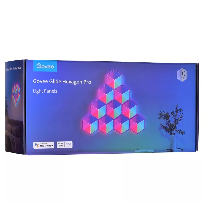 LED Smart Panel Govee B6066 Hexa Pro RGBIC Bluetooth Wi‑Fi 10pcs