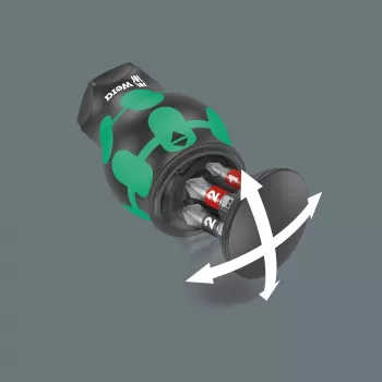 Wera Kraftform compact Stubby Magazin 2 Multi-bit screwdriver Straight screwdriver