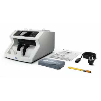 Banknote counting machine Safescan 2210 G2 White LCD display AC 220-240V