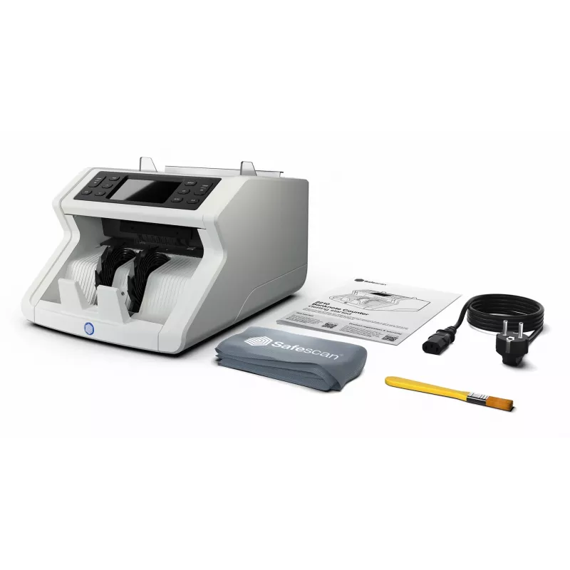 Banknote counting machine Safescan 2210 G2 White LCD display AC 220-240V