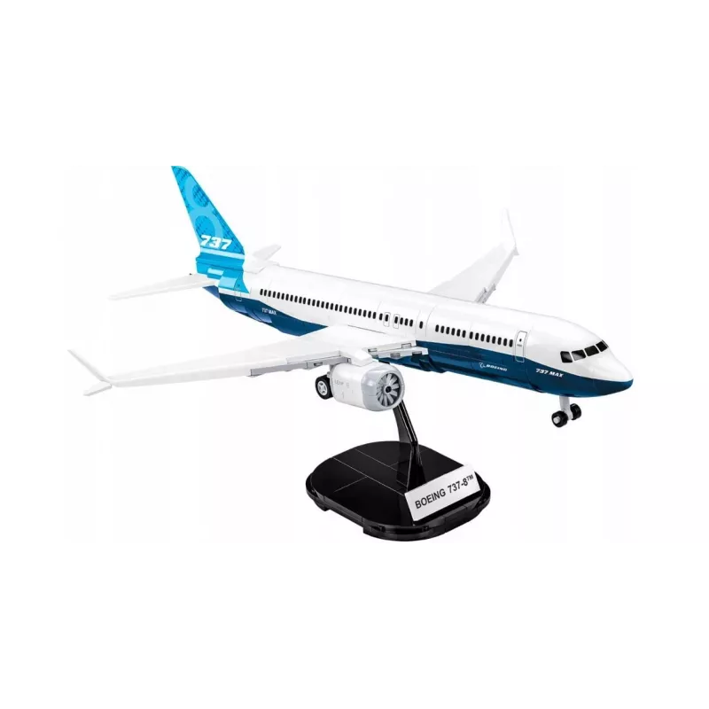Building set Cobi Boeing 737-8 — 340 pieces, recommended age 7+, blue and white
